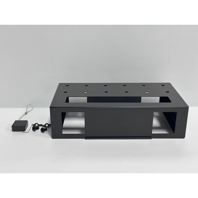 3 in. H X 12 in. W X 7 in. D Black Metal Short Circular Saw Platform Display