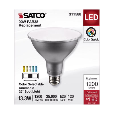 Satco PAR38 E26 (Medium) LED Bulb Tunable White/Color Changing 90 Watt Equivalence