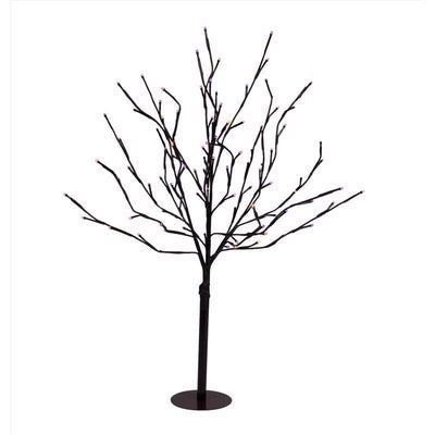 Celebrations Orange/Purple 32 in. Double Twinkle Light Burst Halloween Decor