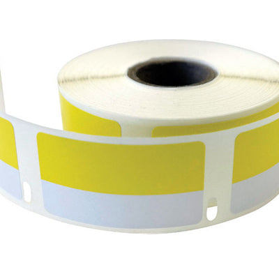 Dymo Printer Adhesive Backed Yellow Bin Tag Labels - Roll