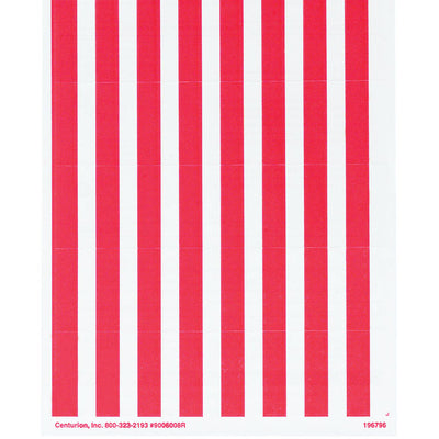 Laser Printer Adhesive Backed Red Bin Tag Labels - Sheet