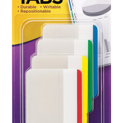 Post-it Tabs 2 in. W X 1.5 in. L Assorted Sticky Filing Tabs 4 pad
