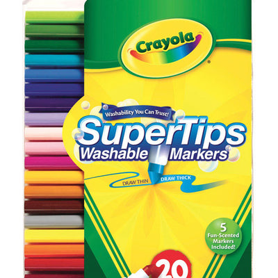 Crayola SuperTips Assorted Fine Tip Markers 20 pk