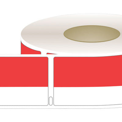 Dymo Printer Adhesive Backed Red Bin Tag Labels - Roll 0 each