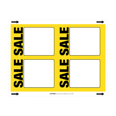 3.5 in. H X 5.5 in. W Office Supplies/Stationary Sign 100 each