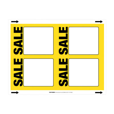 3.5 in. H X 5.5 in. W Office Supplies/Stationary Sign 25 each