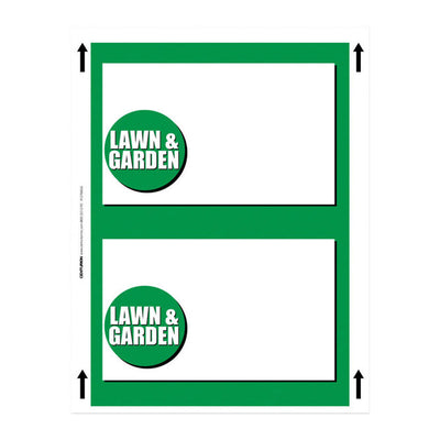 5.5 in. H X 7 in. W Lawn & Gardern Office Supplies/Stationary Sign 25 each