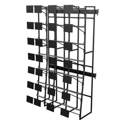 81 in. H X 48 in. W X 28 in. D Black Metal Irrigation Tubing Rack