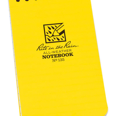 Rite in the Rain 3 in. W X 5 in. L Top-Spiral Yellow Notebook