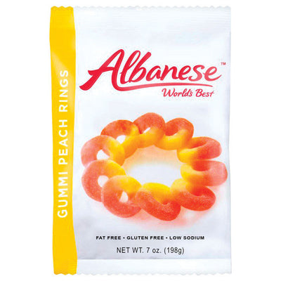 Albanese Rings Peach Gummi Candy 7 oz