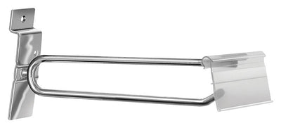 6 in. Silver Metal Slot Wall Peg Hook 25 pk