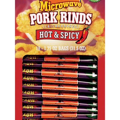 Lowrey's Hot and Spicy Microwave Pork Rinds 1.75 oz Packet