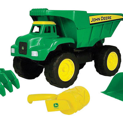 TOMY John Deere Dump Truck Sand Toy Green/Yellow 4 pc