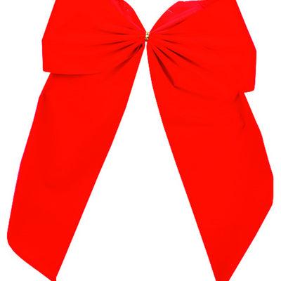 Holiday Trims Red 2 Loop Christmas Bow 15 in.