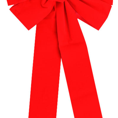 Holiday Trims Red 6 Loop Christmas Bow 12 in.