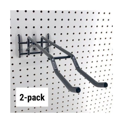 12 in. Black Metal Power Tool Peg Hook 2 pk
