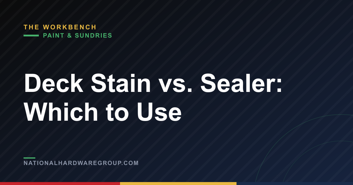 Deck Stain vs. Sealer: Which to Use