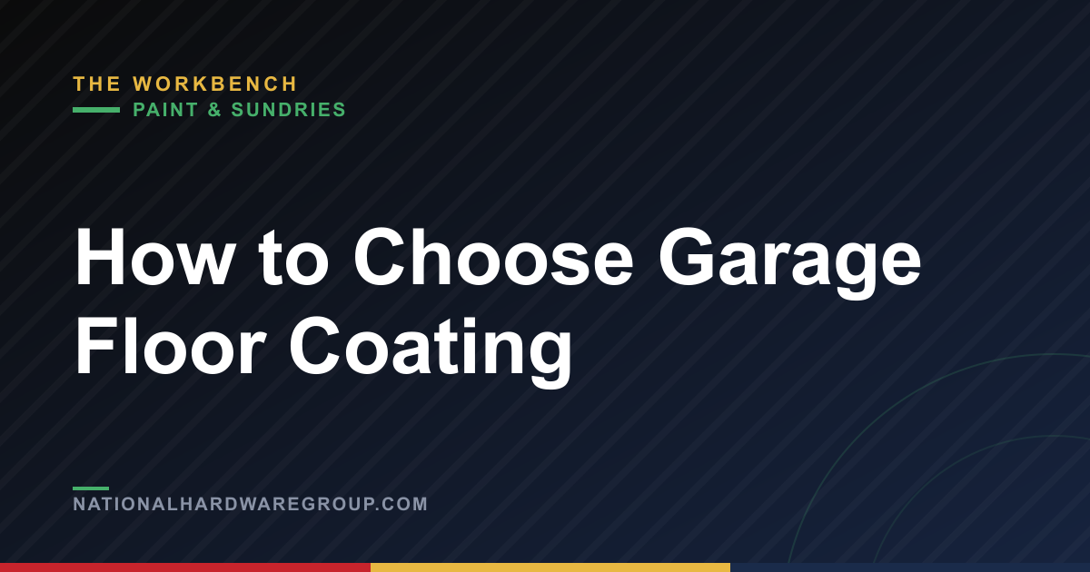 How to Choose Garage Floor Coating