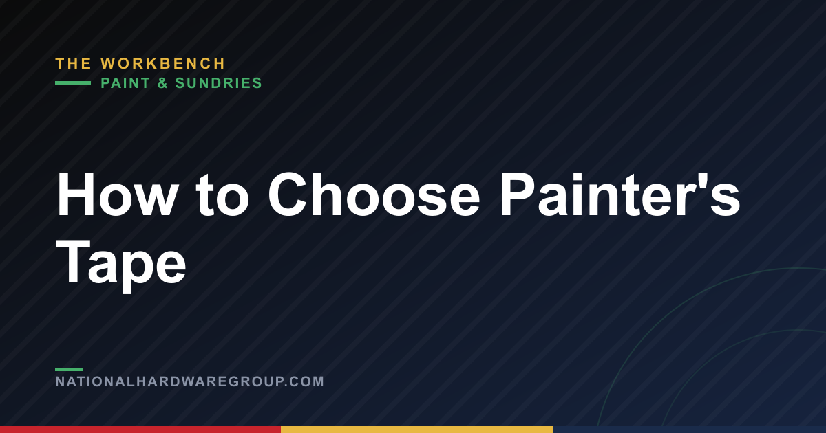 How to Choose Painter's Tape