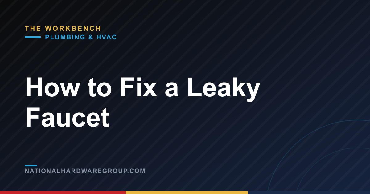 How to Fix a Leaky Faucet