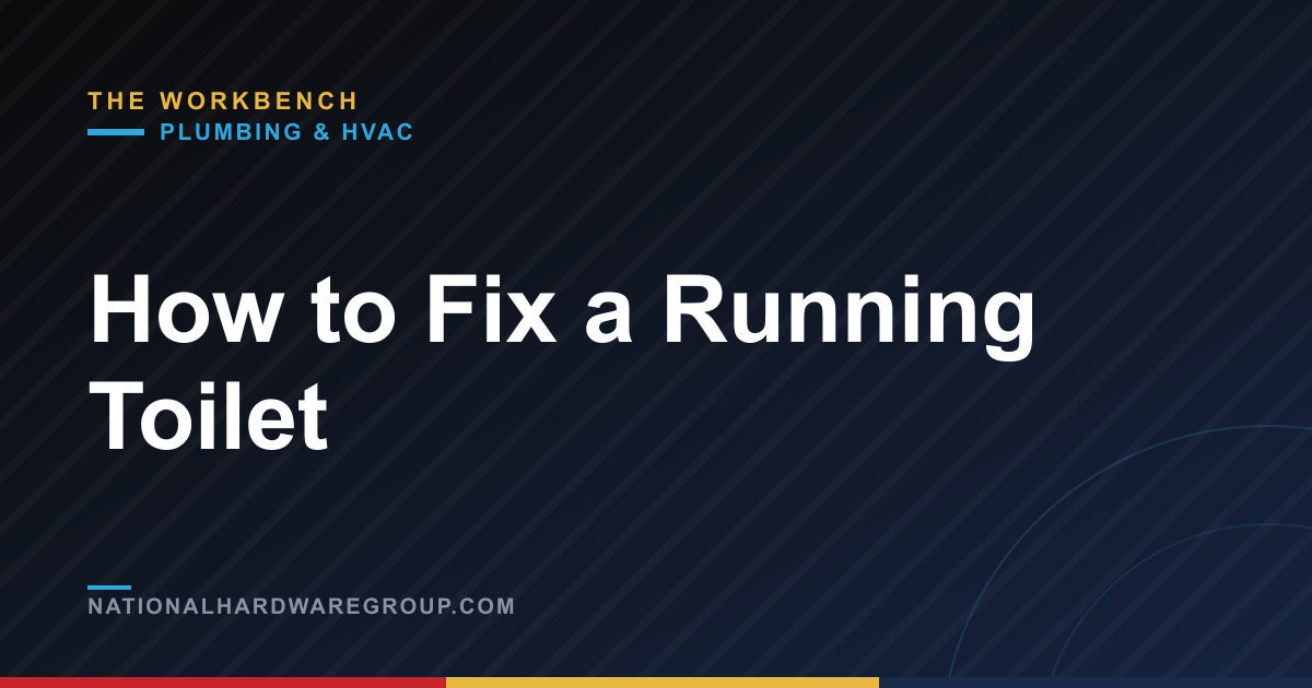 How to Fix a Running Toilet