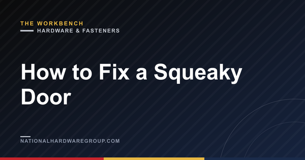 How to Fix a Squeaky Door