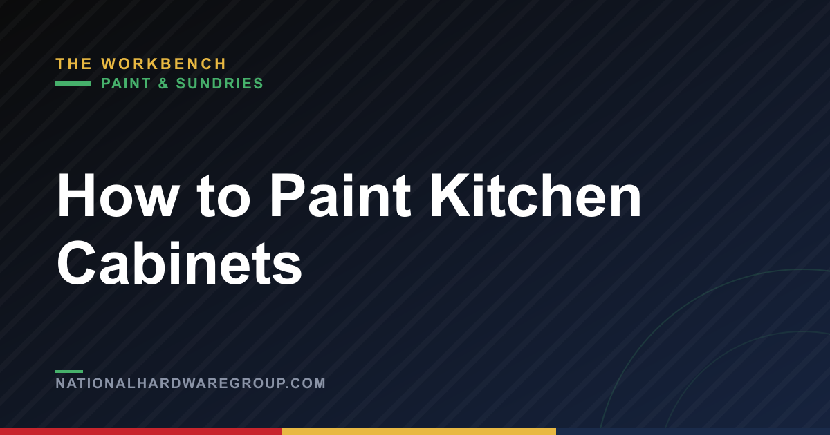 How to Paint Kitchen Cabinets