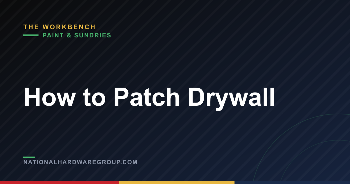 How to Patch Drywall