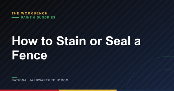 How to Stain or Seal a Fence