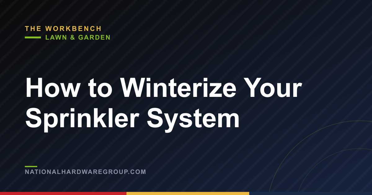 How to Winterize Your Sprinkler System