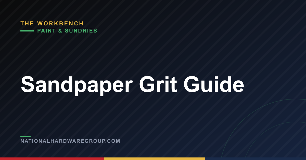 Sandpaper Grit Guide