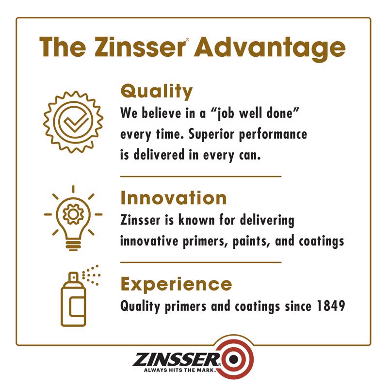 Zinsser Cover Stain White Flat Oil-Based Alkyd Spray Primer and Sealer 16 oz