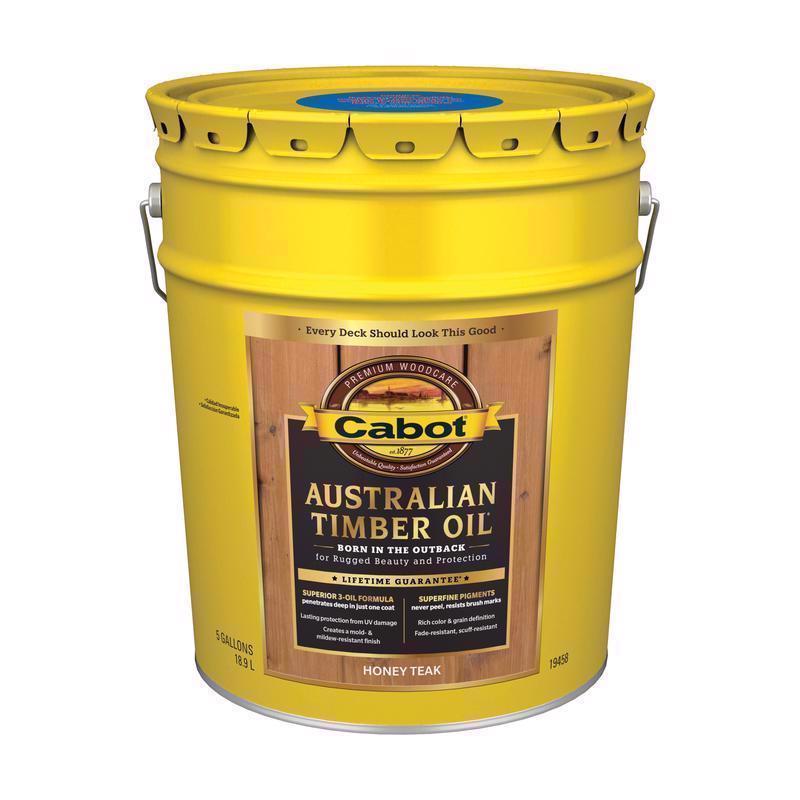 Cabot Australian Timber Oil Low VOC Transparent Honey Teak Oil-Based Australian Timber Oil 5 gal