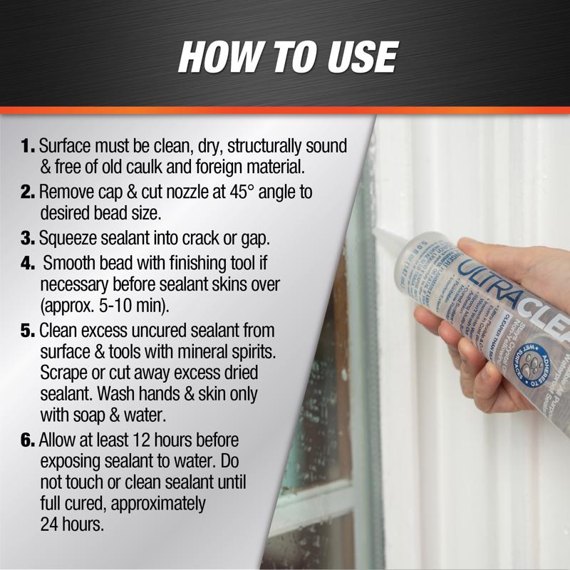 DAP Ultra Clear Synthetic Rubber All Purpose Waterproof Sealant 5 oz