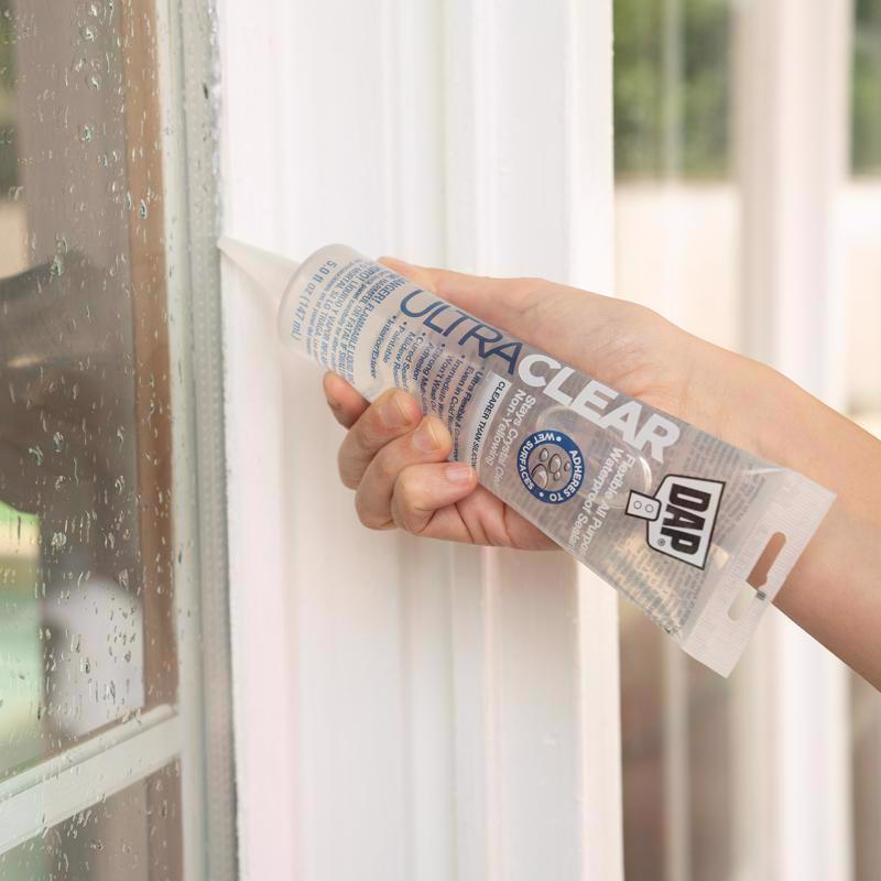 DAP Ultra Clear Synthetic Rubber All Purpose Waterproof Sealant 5 oz