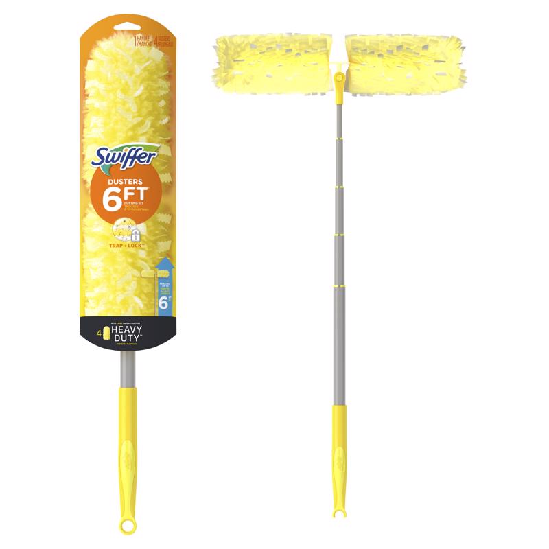 Swiffer 360 Heavy Duty Dusters Microfiber 360 Duster Kit 20 in. W X 72 in. L