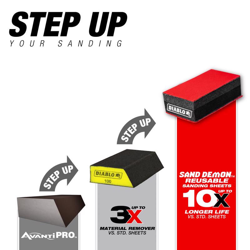 Diablo 5 in. L X 3 in. W X 1 in. 100 Grit Fine Angled Sanding Sponge