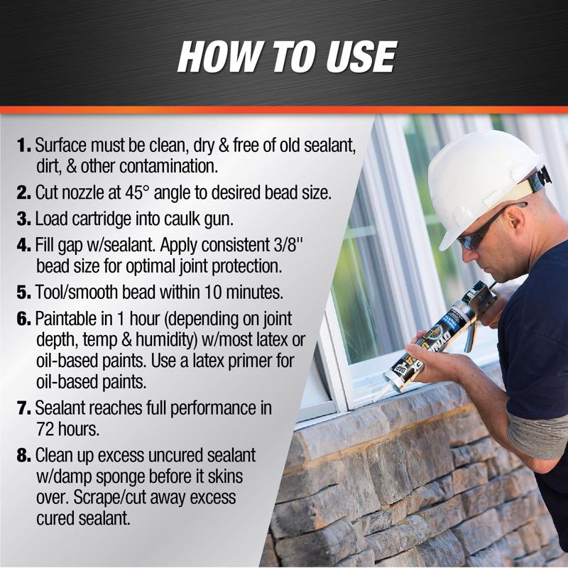 DAP DynaFlex Ultra White Acrylic Urethane All Purpose Sealant 10.1 oz