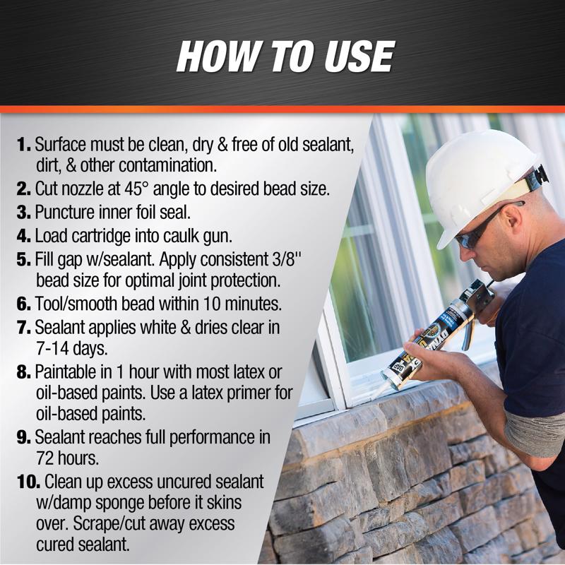 DAP DynaFlex Ultra Clear Acrylic Urethane All Purpose Sealant 10.1 oz