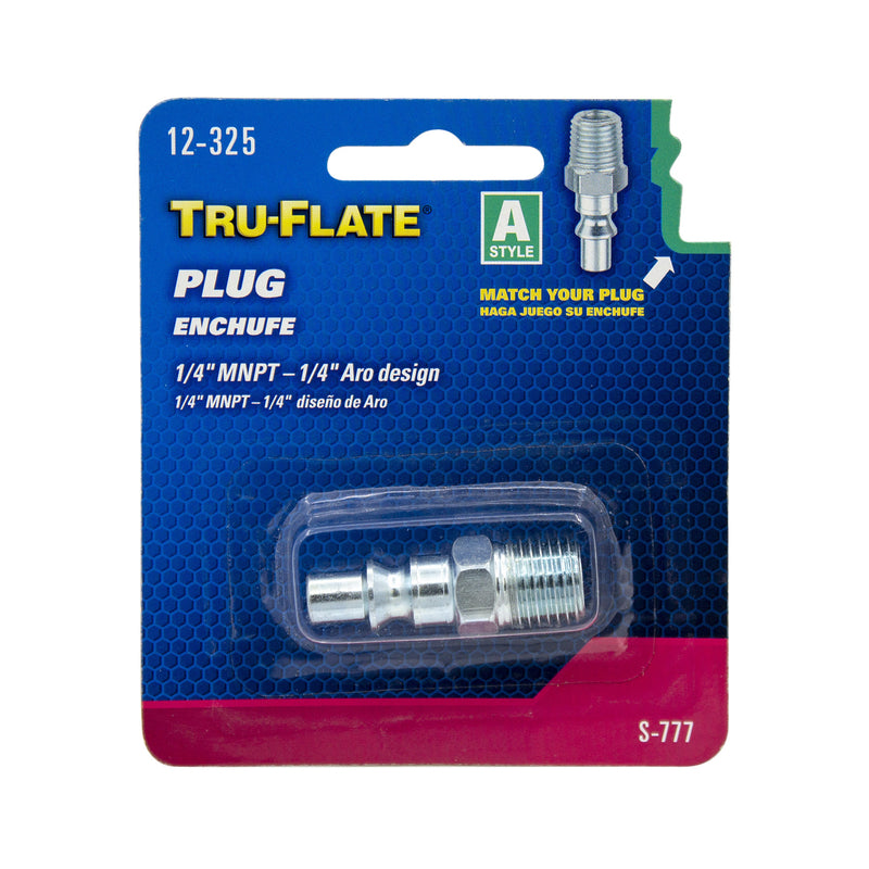 Tru-Flate Steel Air Plug 1/4 in. Male