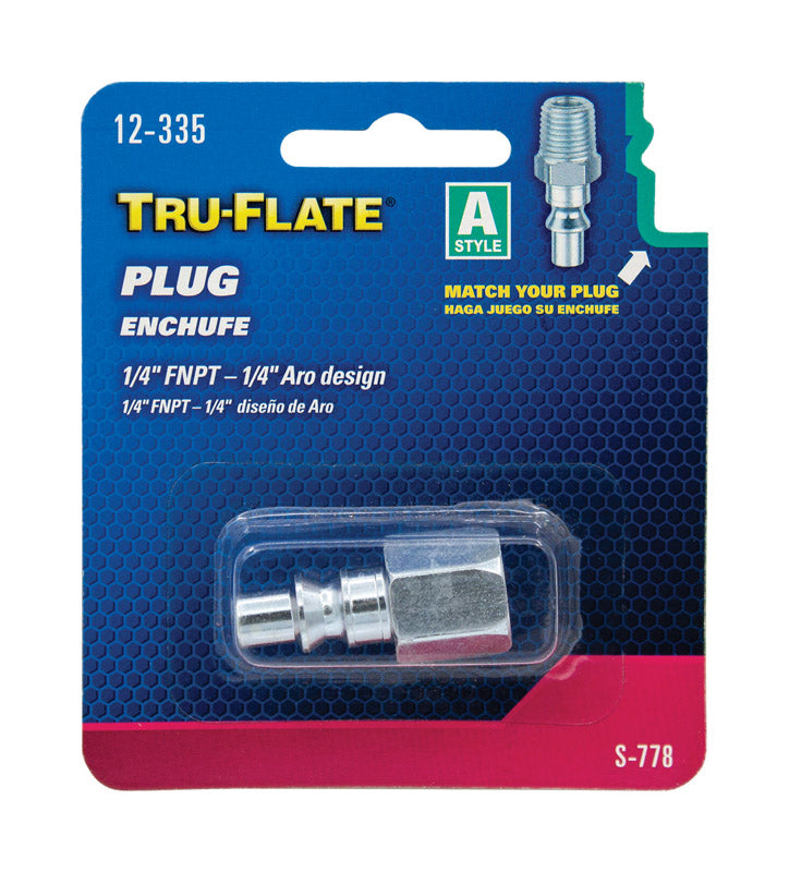 Tru-Flate Steel Air Plug 1/4 in. Female