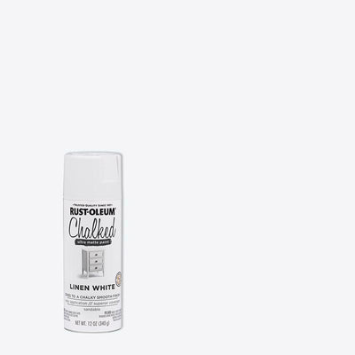 Rust-Oleum Chalked Matte Linen White Chalky Finish Paint 12 oz