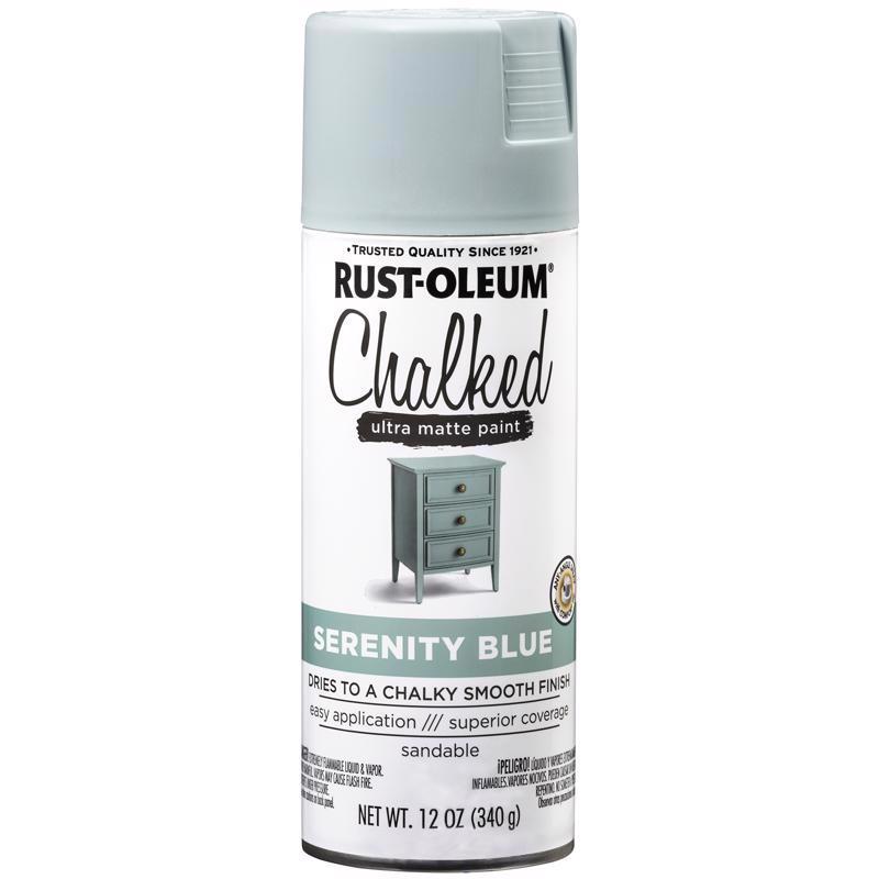 Rust-Oleum Chalked Matte Serenity Blue Chalky Finish Paint 12 oz