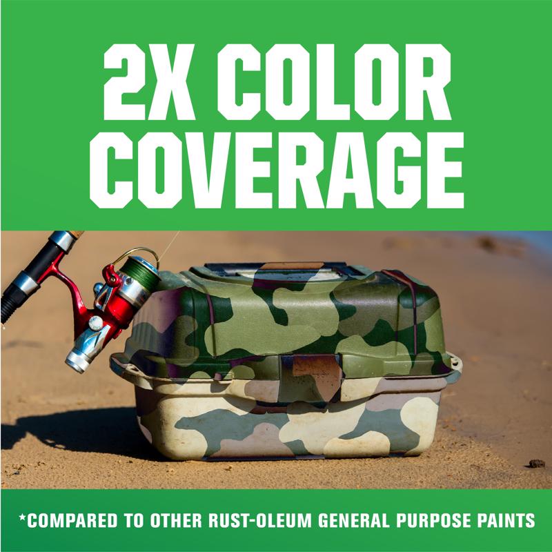 Rust-Oleum Specialty Flat Army Green Camouflage Spray Paint 12 oz
