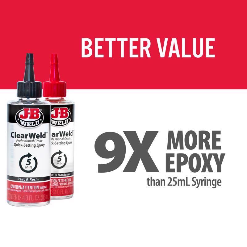 J-B Weld Clear Weld High Strength Clear Epoxy 8 oz