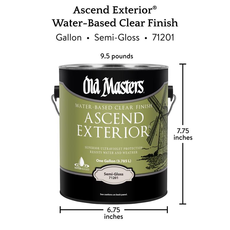 Old Masters Ascend Exterior Semi-Gloss Clear Water-Based Finish 1 gal