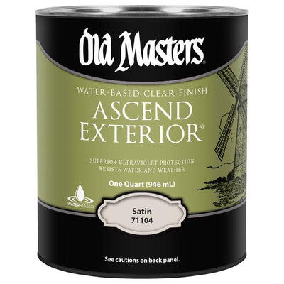 Old Masters Ascend Exterior Satin Clear Water-Based Finish 1 qt