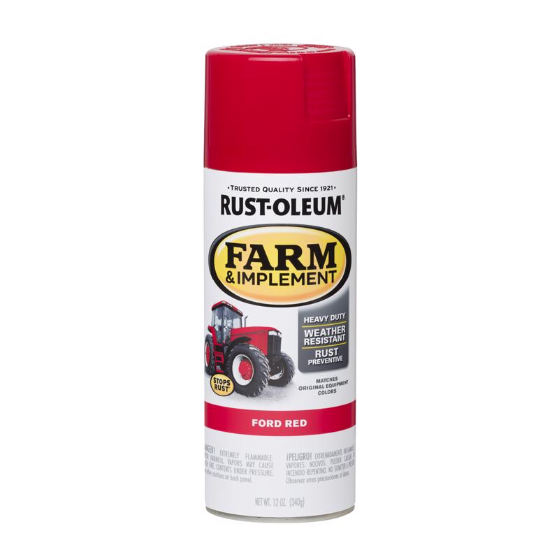 Rust-Oleum Specialty Indoor and Outdoor Gloss Ford Red Oil-Based Alkyd Resin Farm & Implement 12 oz