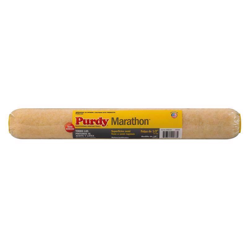 Purdy Marathon Nylon/Polyester 18 in. W X 1/2 in. Paint Roller Cover