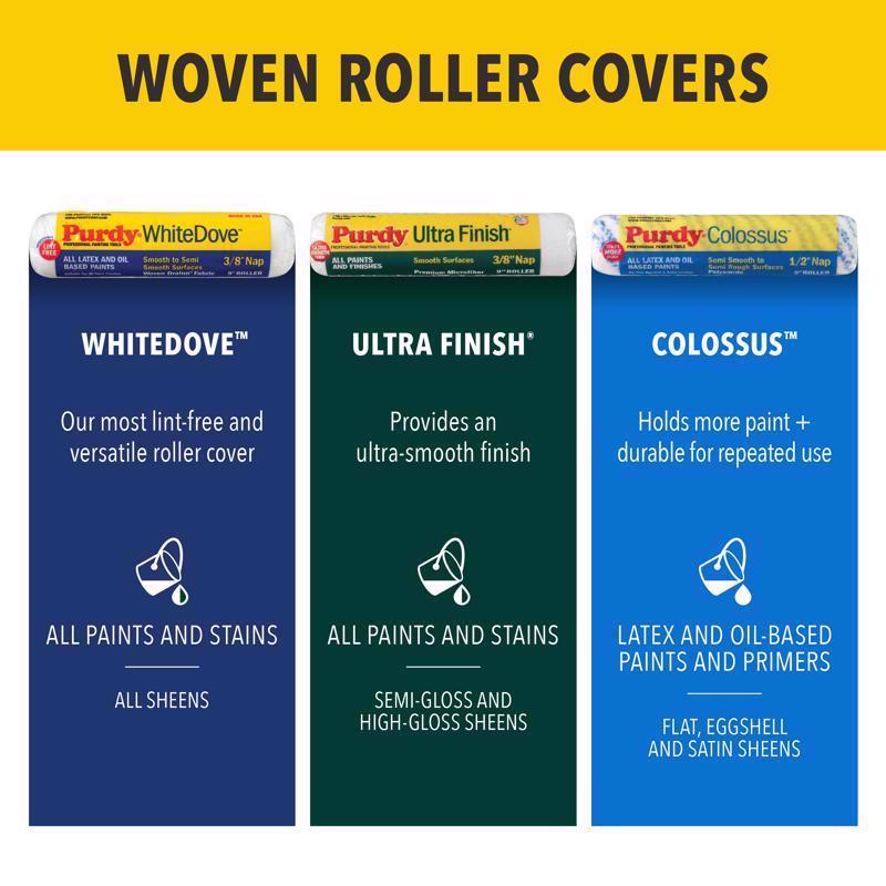 Purdy Marathon Nylon/Polyester 18 in. W X 1/2 in. Paint Roller Cover